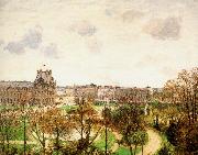 Camille Pissarro Cloudy garden France oil painting artist